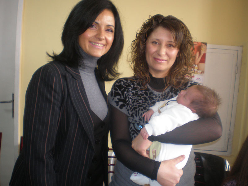 Румяна Въчева с бебето