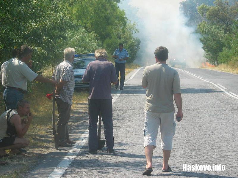 Вчерашният пожар край Върбица беше един от най-големите през последните дни Вчерашният пожар край Върбица беше един от най-големите през последните дни